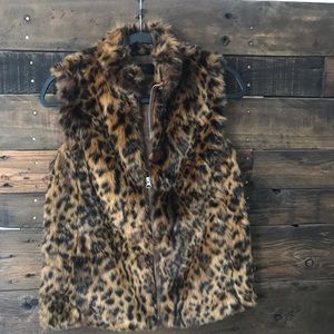 J. Crew Faux Fur Cheetah Vest